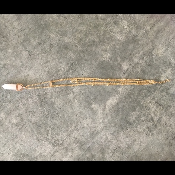 Spiritual Rose Quartz Love Stone Heart Necklace - Picture 2 of 6